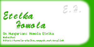 etelka homola business card